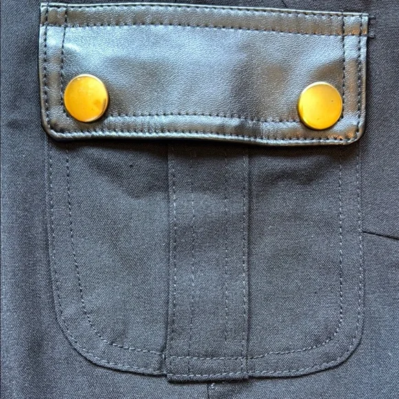 Like New Sharagano Women’s Front Zip Black Shirt Dress 3/4 sleeves size 4 - Picture 11 of 12